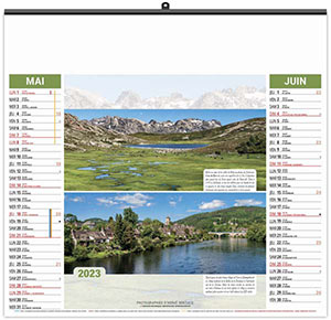 Calendrier Personnalisé Illustré Éco Paysages de France - 480X450 8