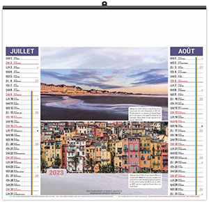 Calendrier Personnalisé Illustré Éco Paysages de France - 480X450 9