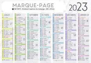 Calendrier petit format, Mini Marque-Page 1