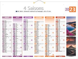 Calendrier publicitaire 4 saisons, Les 4 Saisons 1