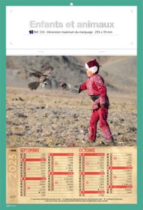 Calendrier publicitaire animaux, Enfants et animaux 3