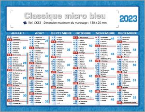 Calendrier publicitaire bancaire, le Micro 1