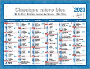 Calendrier publicitaire bancaire, le Micro