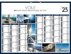 Calendrier publicitaire bateau, Voiles 1
