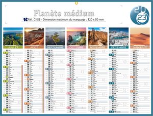 Calendrier publicitaire de banque diapo, Medium Clichés 1