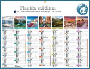 Calendrier publicitaire de banque diapo, Medium Clichés