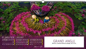 Calendrier publicitaire feuillets grand angle, Grand-angle 12