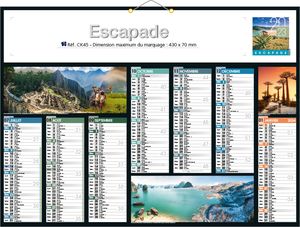 Calendrier publicitaire personnalisé escapade, Découverte 1