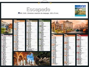Calendrier publicitaire personnalisé escapade, Découverte