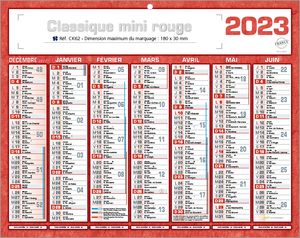 Calendrier publicitaire petit format, Classique Mini 2