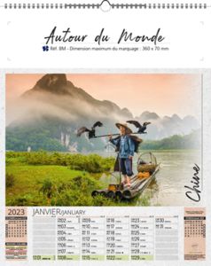 Calendriers illustrés publicitaires, Autour du Monde 12