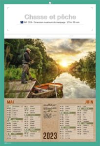 Calendriers publicitaires chasse pèche,Chasse et Pèche 1