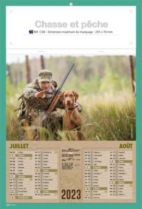 Calendriers publicitaires chasse pèche,Chasse et Pèche 2