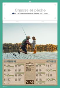 Calendriers publicitaires chasse pèche,Chasse et Pèche 3