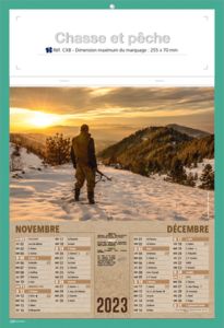 Calendriers publicitaires chasse pèche,Chasse et Pèche 4
