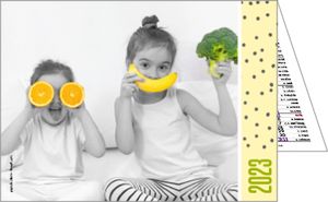 Calendriers publicitaires de poches enfants, Enfants Noir et Blanc 2