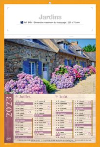 Calendriers publicitaires jardins, Jardins  2