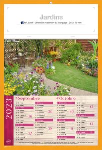 Calendriers publicitaires jardins, Jardins  3