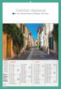 Calendriers publicitaires régions, Habitat Régional 2