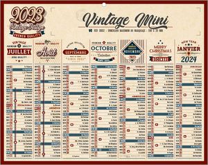 Mini calendrier publicitaire, Vintage Mini 1