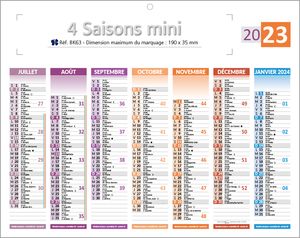 Minis calendriers publicitaires, Mini Les 4 Saisons 1