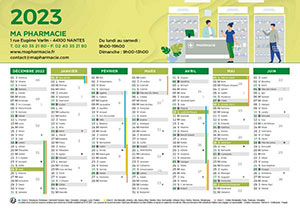 Pharmacie - Calendrier Personnalisé