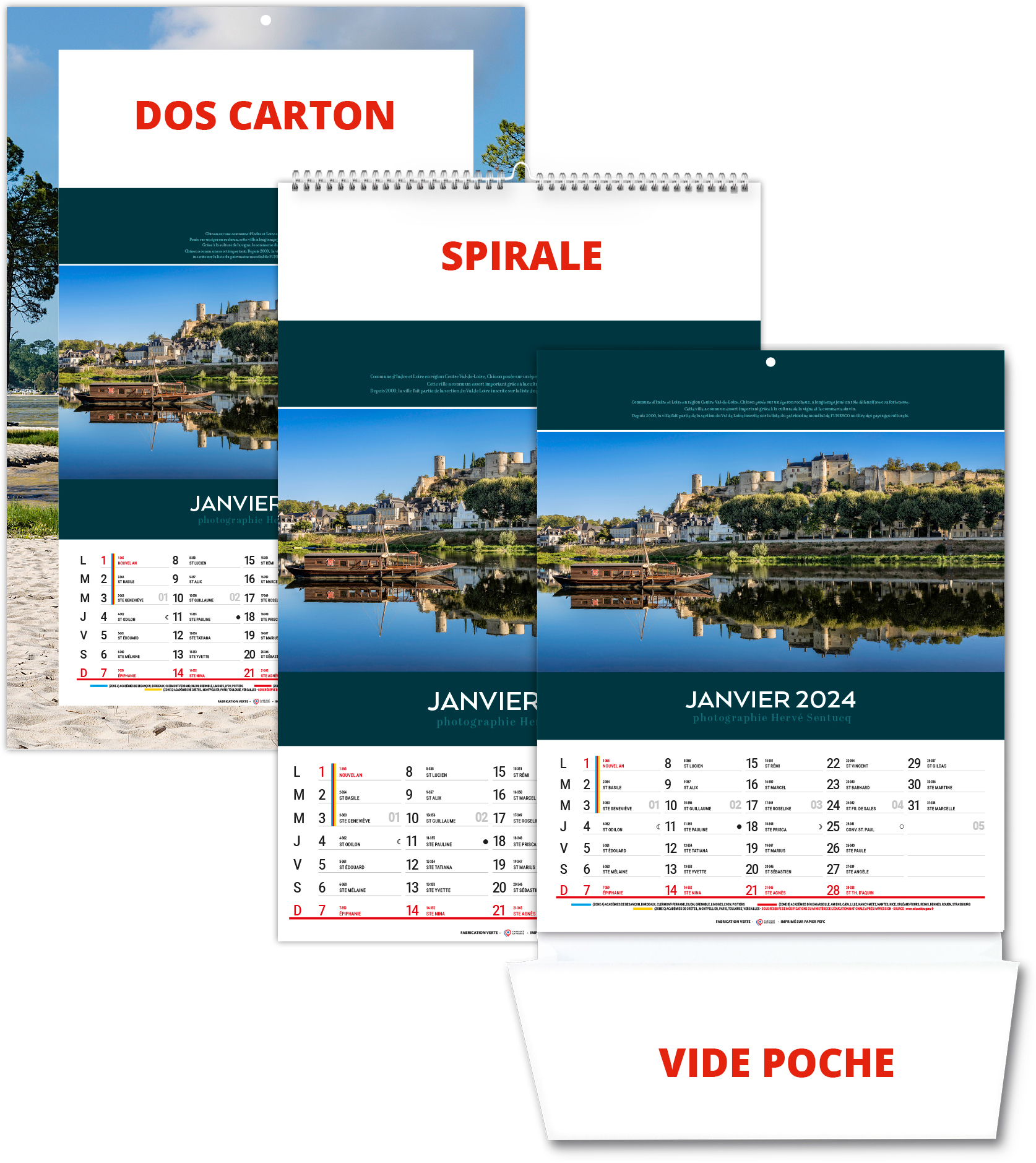 Bloc personnalisable celine 240 x 410  Calendriers publicitaires paysages  blocs agrafes