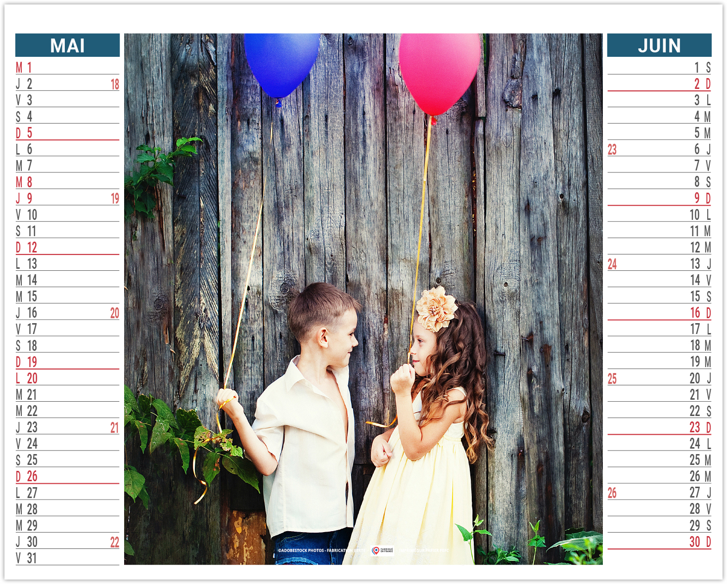 Calendrier 2 1 personnalise jeux enfants 330 x 470