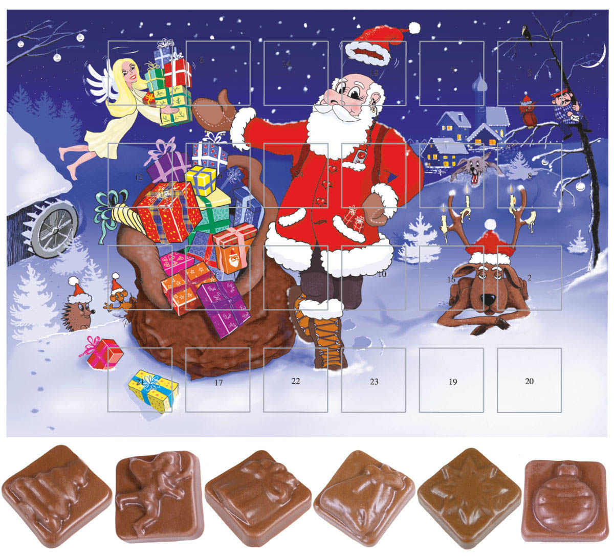 Tablette de chocolat du Père Noël de Milka promotionnel