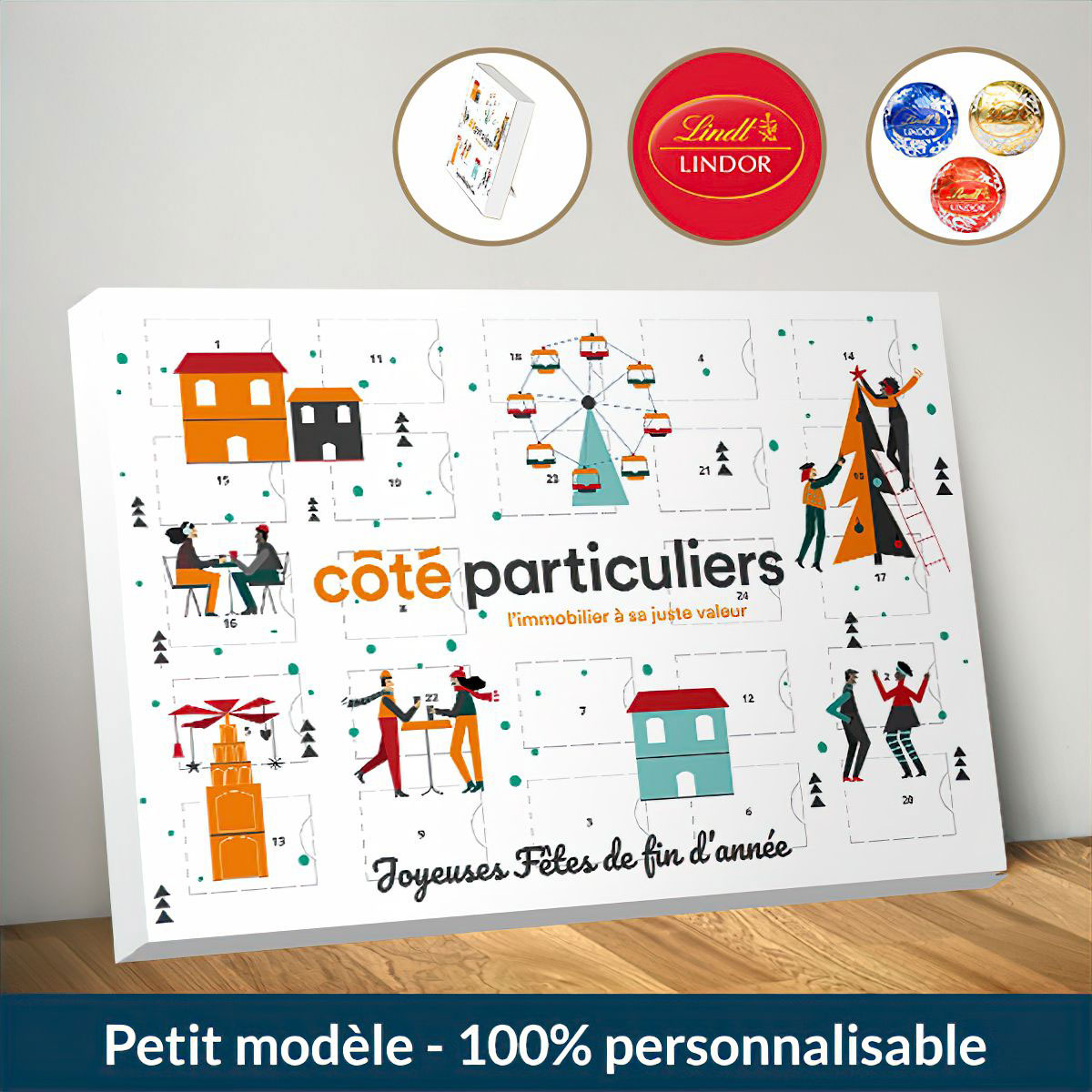 Calendrier de l'avent petit format publicitaire - Calendrier logo