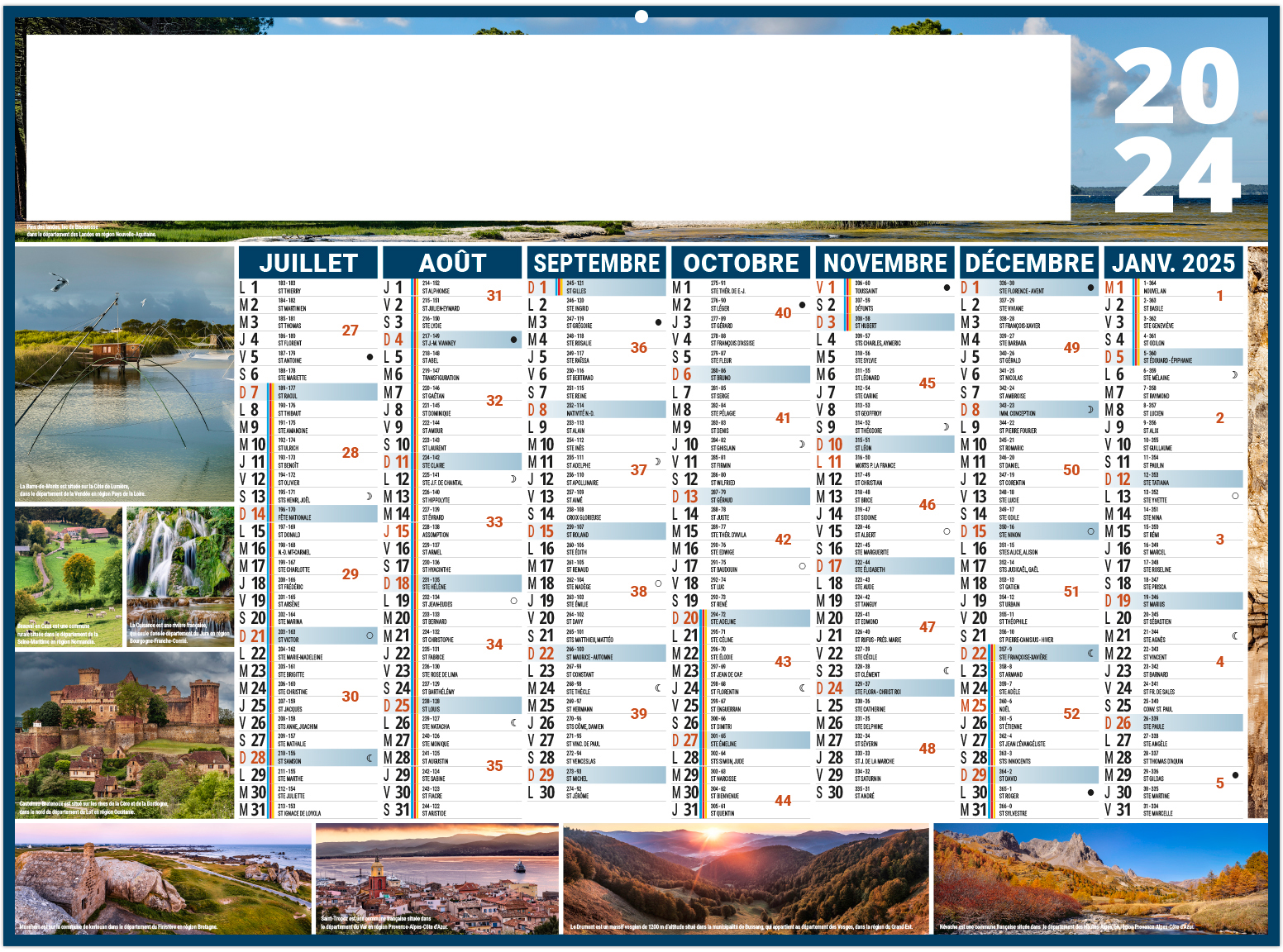 Calendrier personnalisable julien 270x208