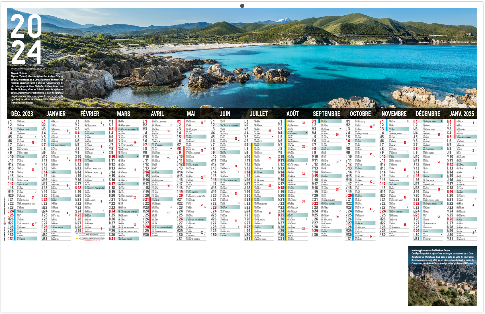 Calendrier personnalisable libre choix corse 470x290