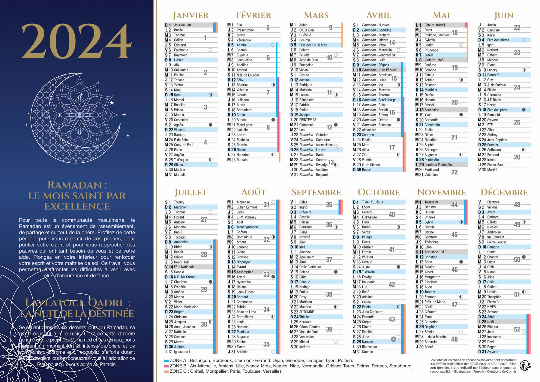 Calendrier ramadan personnalise Calendriers ramadan publicitaires