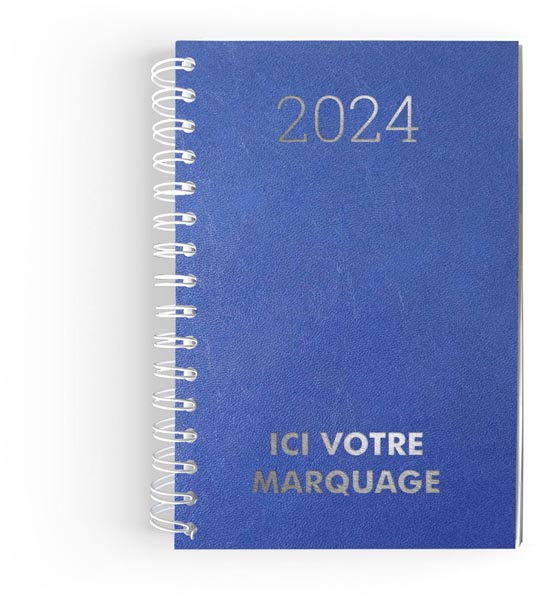 Agenda 2024 carré 1 jour spirale - 145 x 215 mm