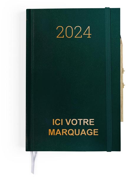 Agenda Poche Souple Eco Création 2024 - Le Calendrier Pub Marquage Quadri