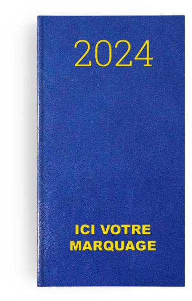 Agenda Emboîté Semainier Paris 2024 - Le Calendrier Pub Marquage Transfert  à chaud - Coloris Bordeaux