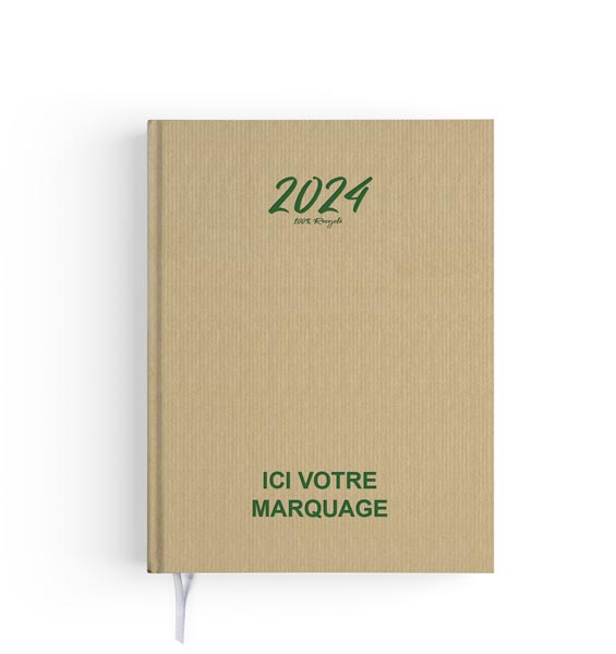Agenda 2024 emboite voyage kraft - 165 x 240 mm