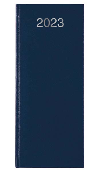 Agenda Publicitaire Journalier | Caisse Grand Format | 140x343 mm : Agenda Publicitaire Journalier - Caisse Grand Format  140x343 mm Bleu