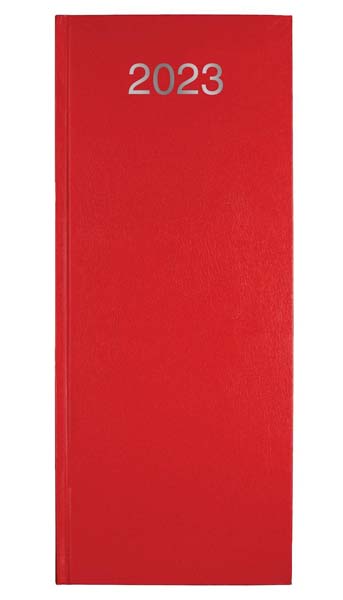 Agenda Publicitaire Journalier | Caisse Grand Format | 140x343 mm : Agenda Publicitaire Journalier - Caisse Grand Format  140x343 mm Rouge