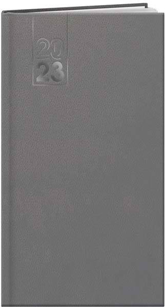 Agenda Publicitaire Semainier | Cordoue | 93x168 mm : Agenda Publicitaire Semainier - Cordoue  93x168 mm Gris