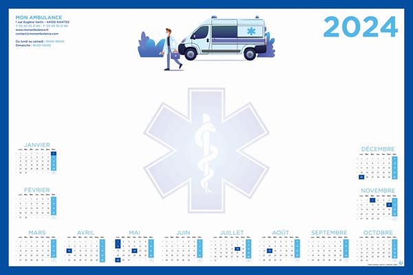 Ambulance - Sous Mains Personnalisé