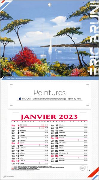 Bloc calendriers publicitaires peintures, Arti Peinture