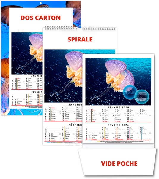 Calendrier illustré 2024 - bloc anna - 240 x 410 mm