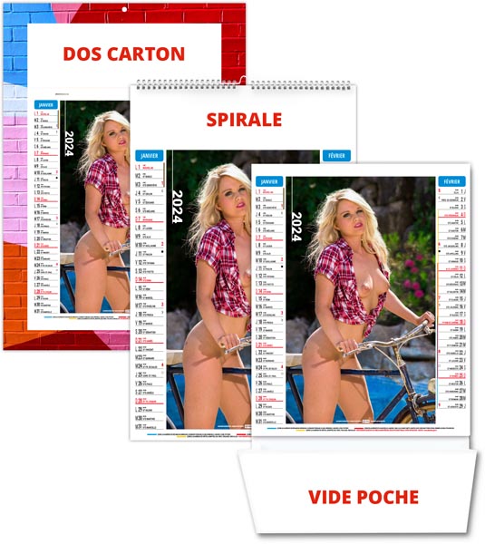 calendrier vide poche carmen - 300 x 430 mm