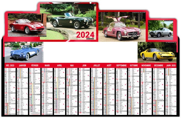 Calendrier bancaire personnalisable 2024 - jacky - 445 x 285 mm