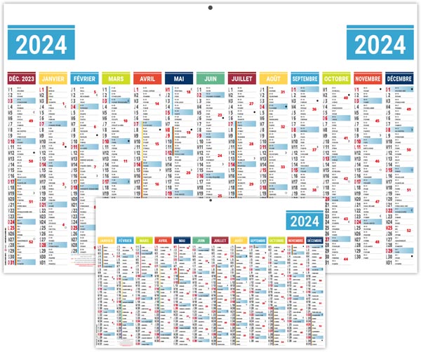 Calendrier bancaire personnalisable 2024 - maximilien - 650 x 405 mm