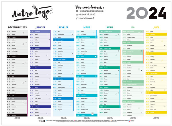 Calendriers 2024 personnalisés - personnalisation et impression sur mesure