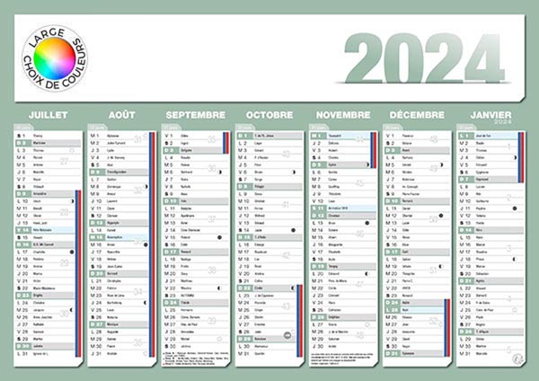 Calendrier bancaire personnalisé : Calendrier A4