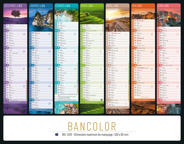 CALENDRIER BANCAIRE PLANETE - 43 X 55 CM - 2024 Comparer les prix