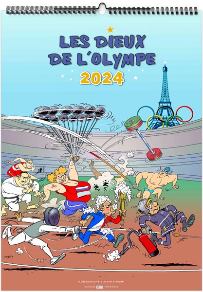 Calendrier illustré 2024 - les dieux de l'olympe - 330 x 490 mm